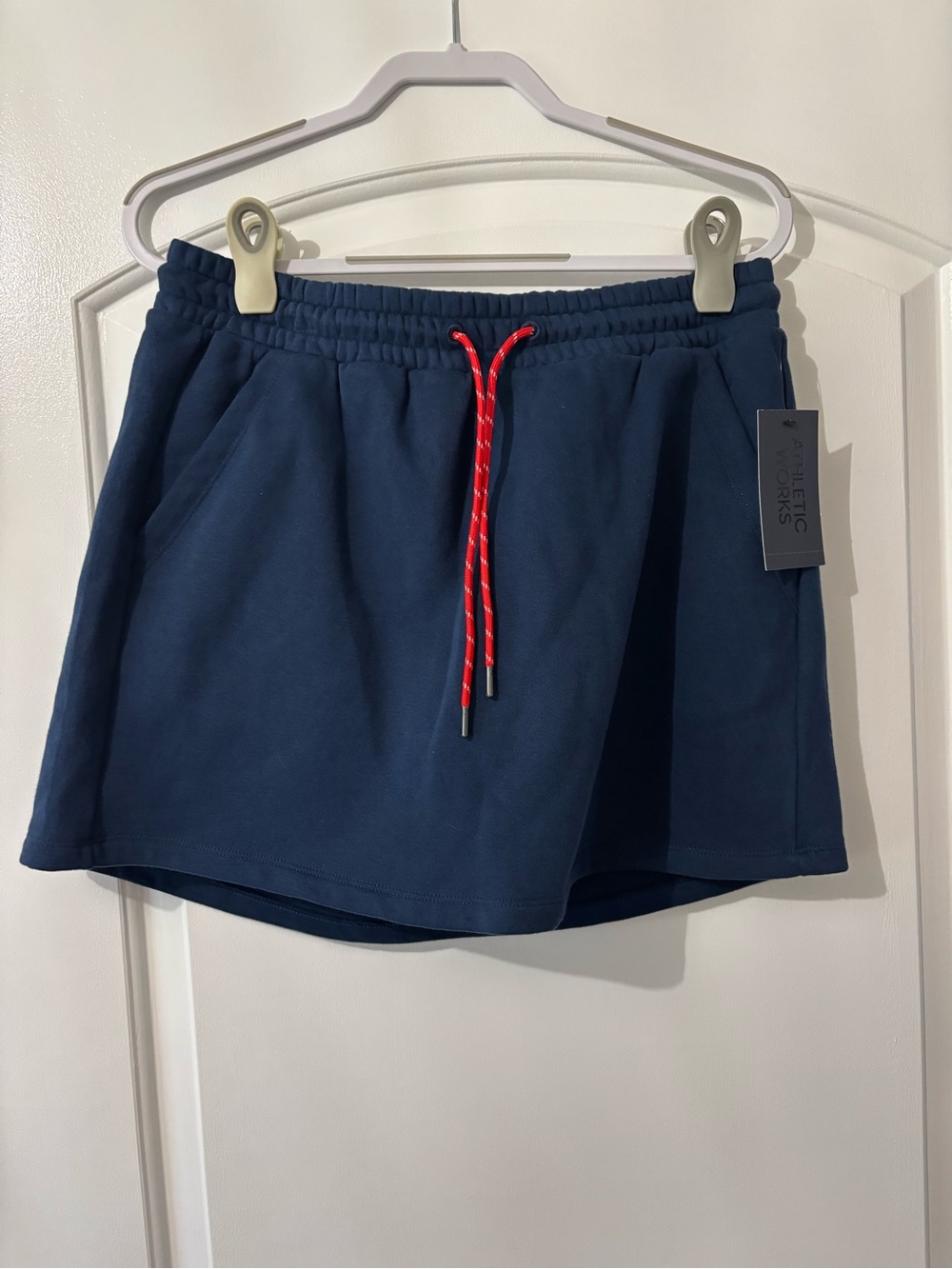 Athletic Works Women's Navy Shorts with Red Drawstring